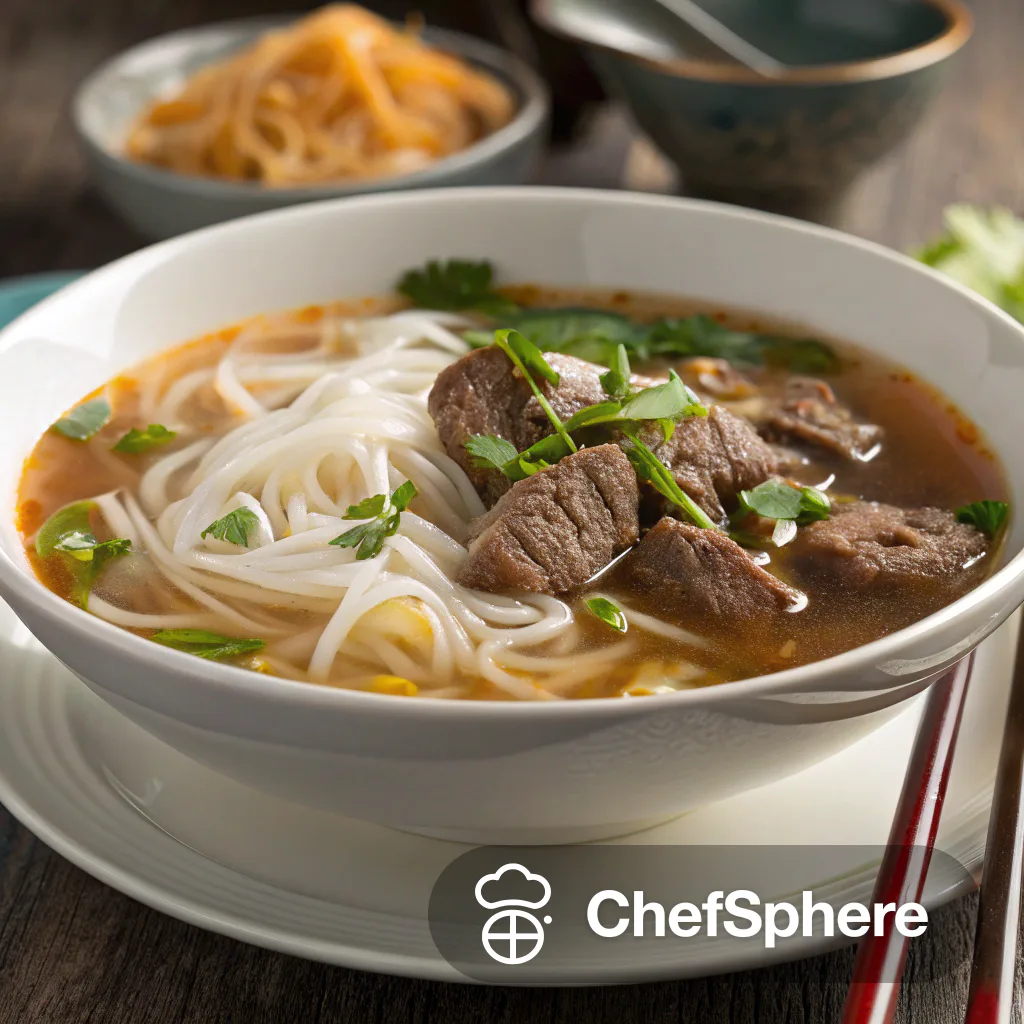 Beef Noodle Soup with Fragrant Broth