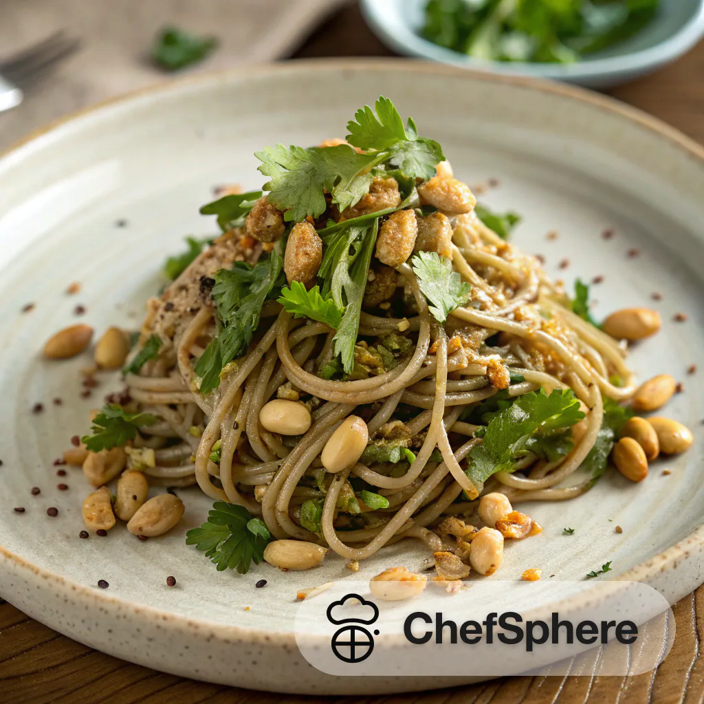 Nutty Herb Noodle Salad with Peanuts