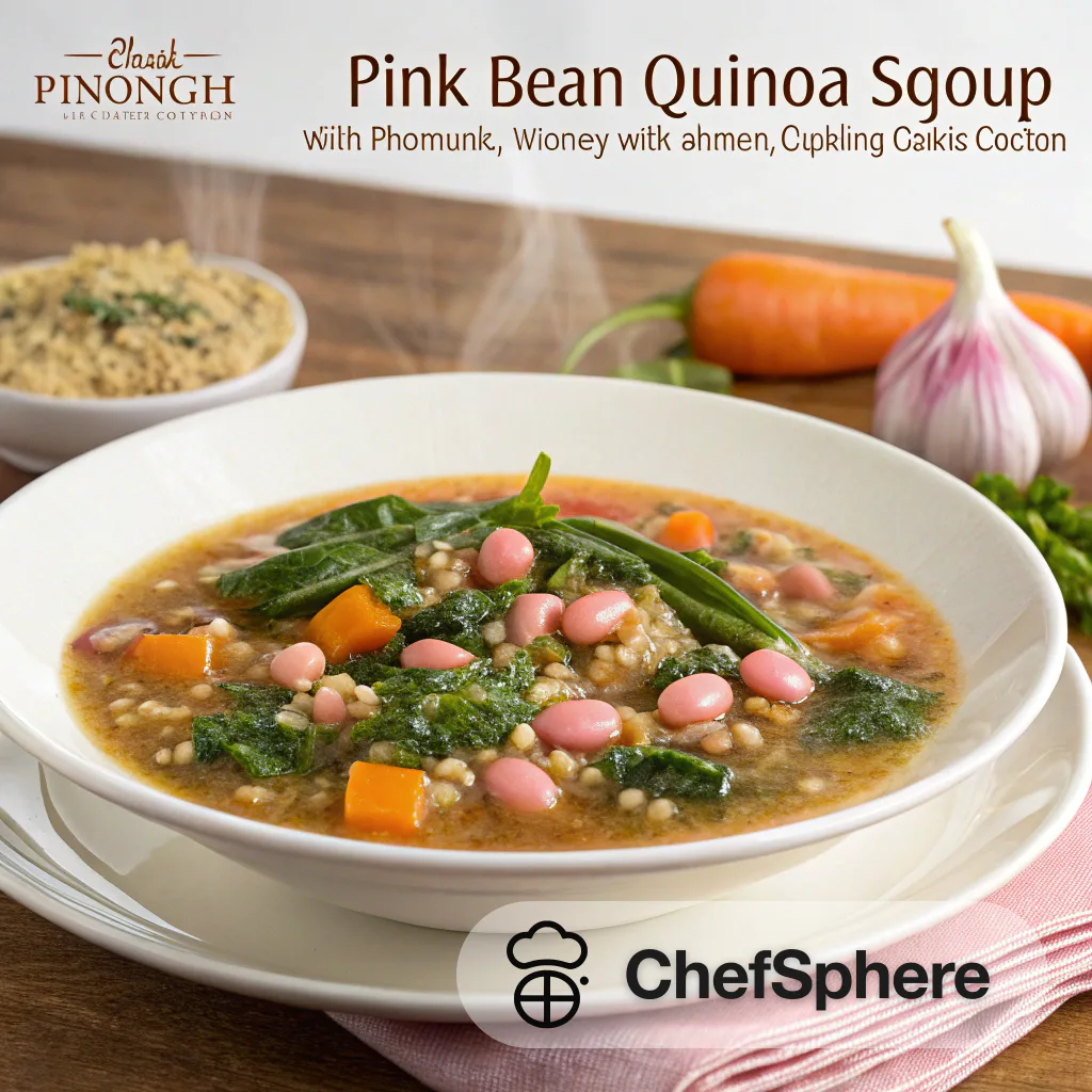 Pink Bean Quinoa Spinach Soup