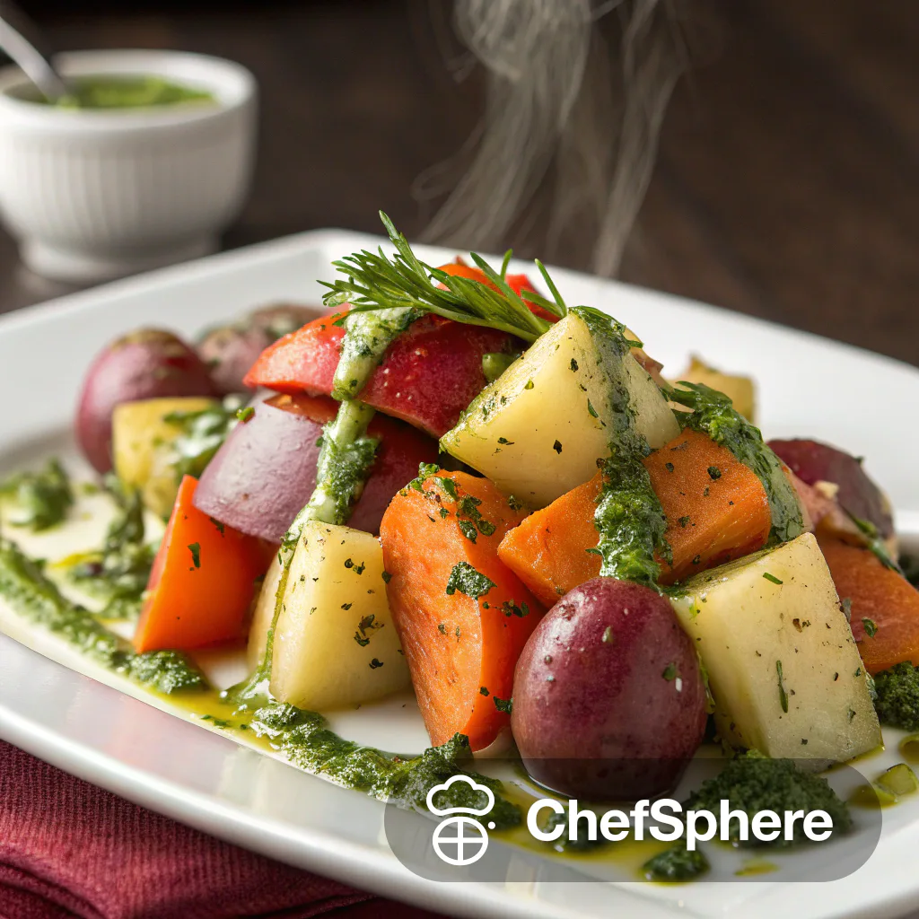Herbed Dressing Steamed Root Veggie Mix