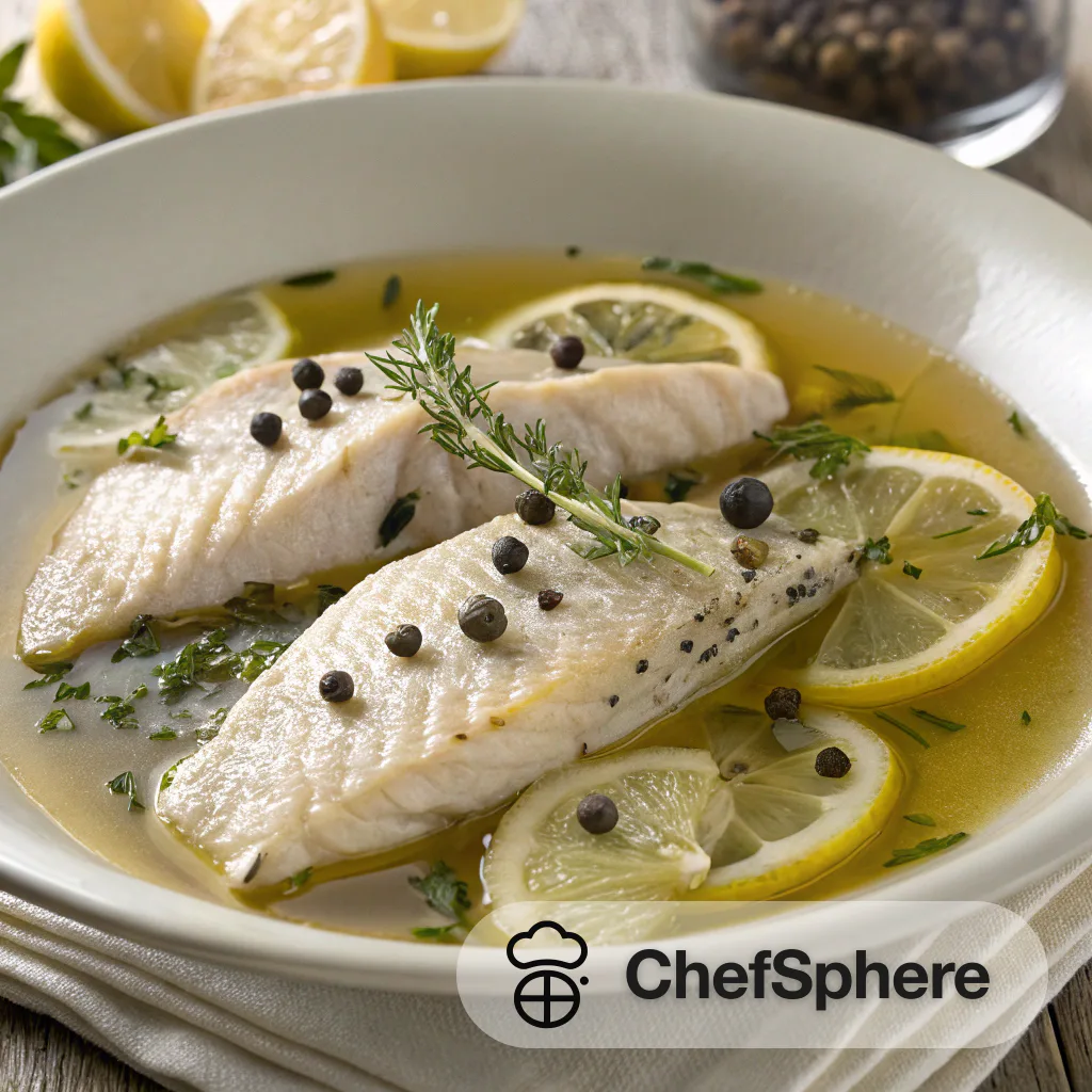 Poached Fish Fillets in Savory Broth