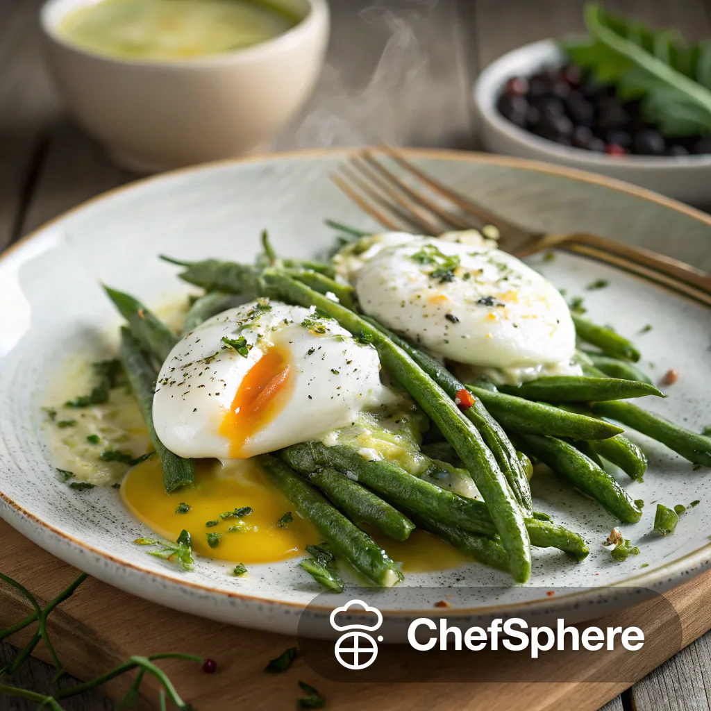 Green Bean & Tarragon Poached Eggs