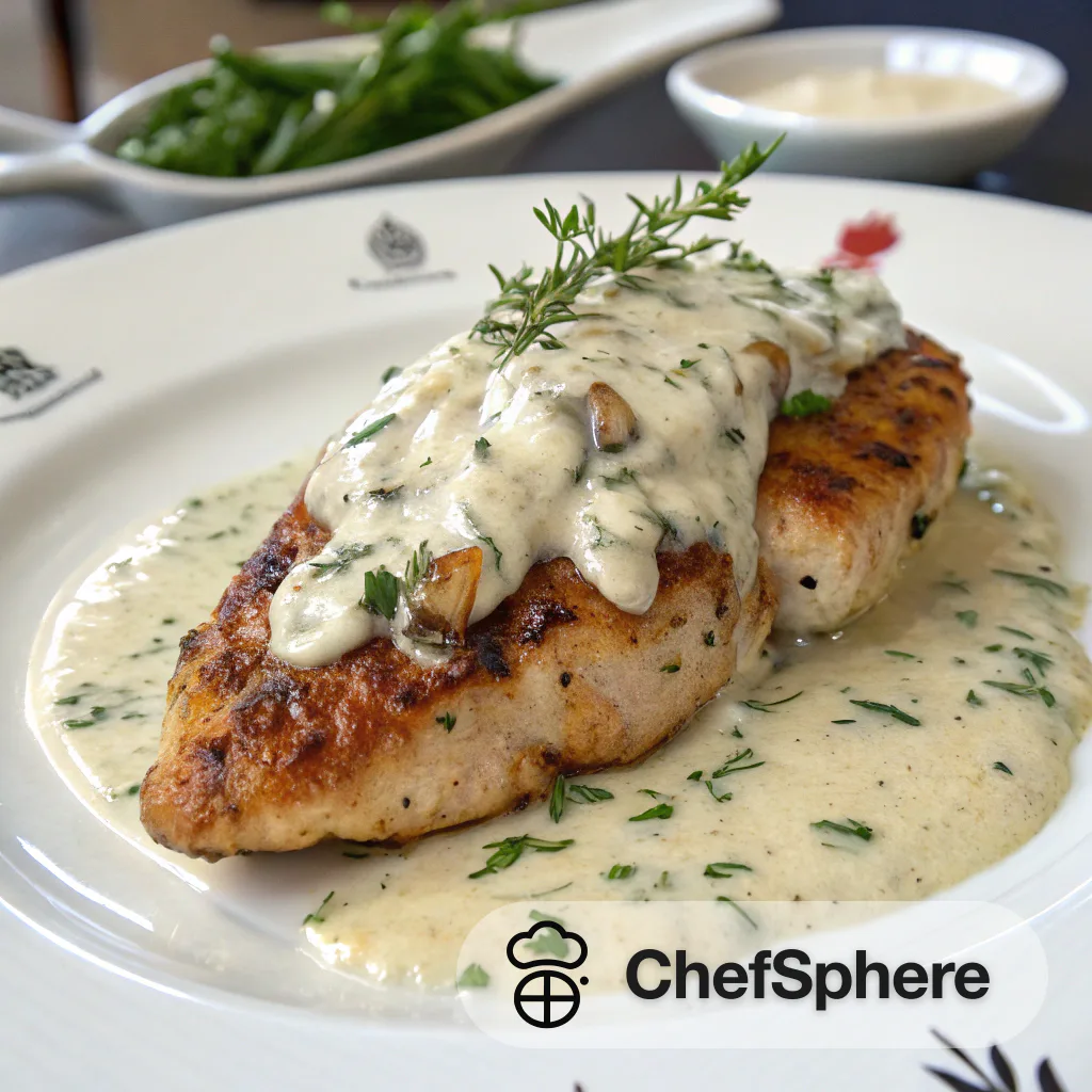 Herb Chicken with Creamy Anchovy Sauce