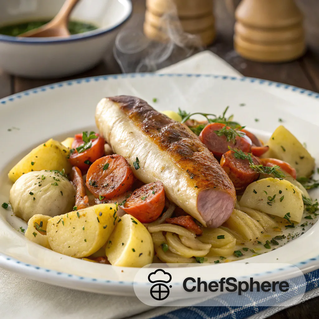 Sausage Fish One-Pot with Savory Flavors