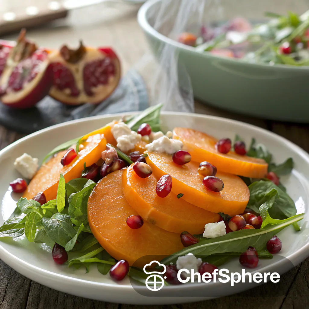 Persimmon Pomegranate Salad with Citrus Vinaigrette