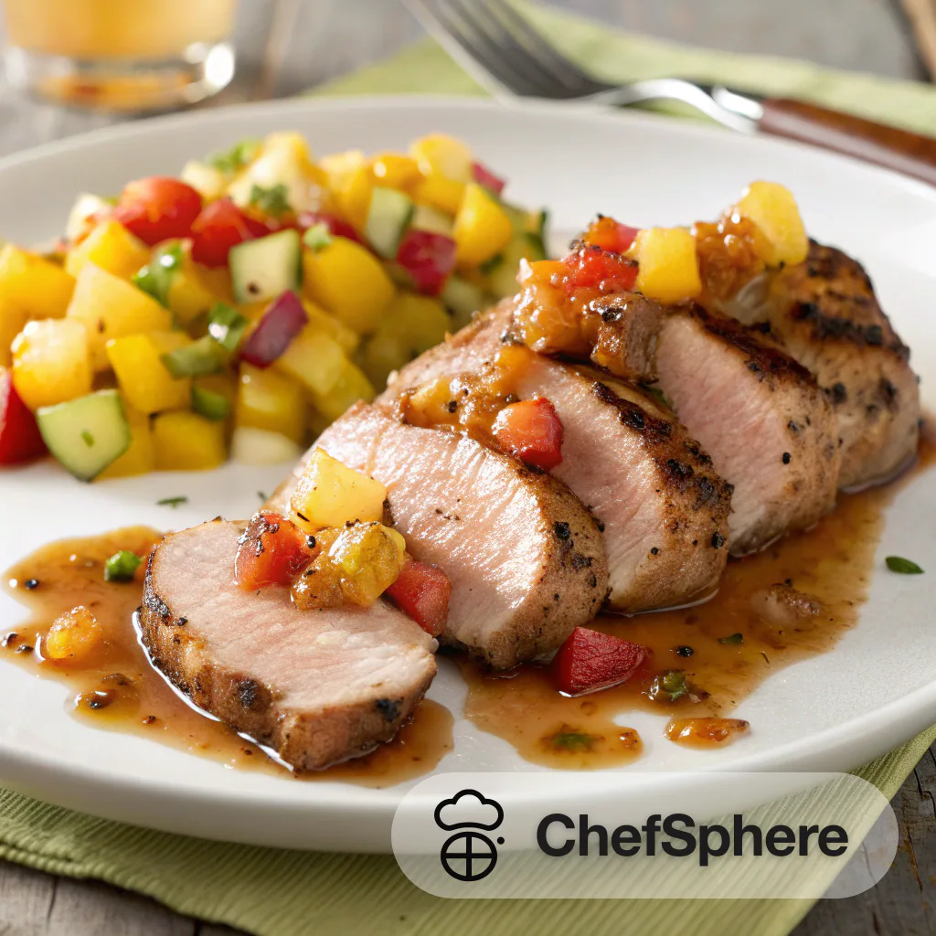Cajun Pork with Tropical Fruit Salsa