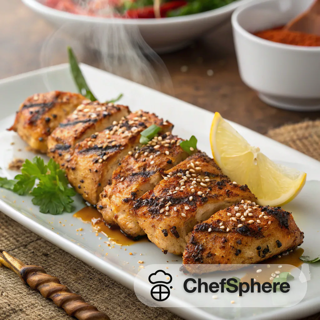 Sesame Grilled Chicken with Middle Eastern