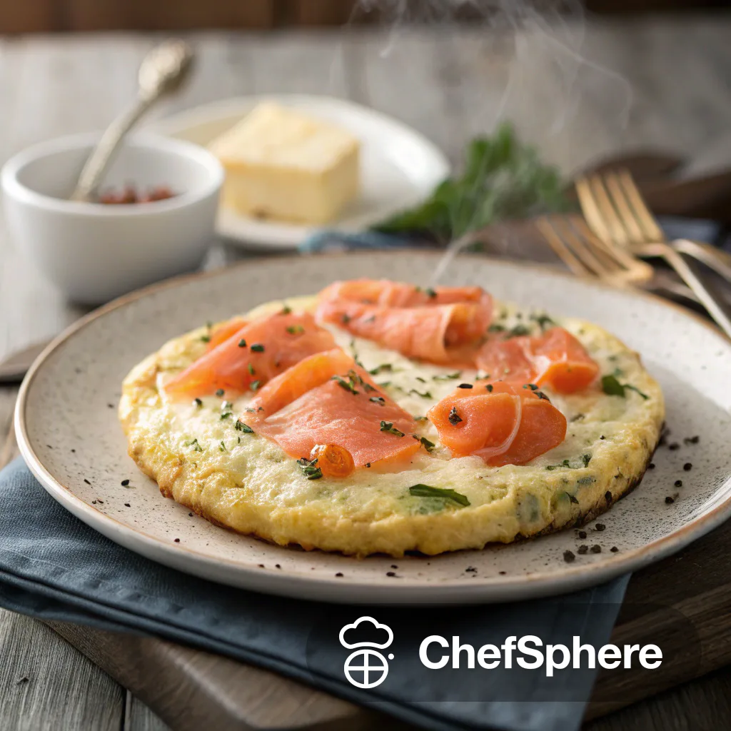 Duck Egg Frittata with Smoked Salmon