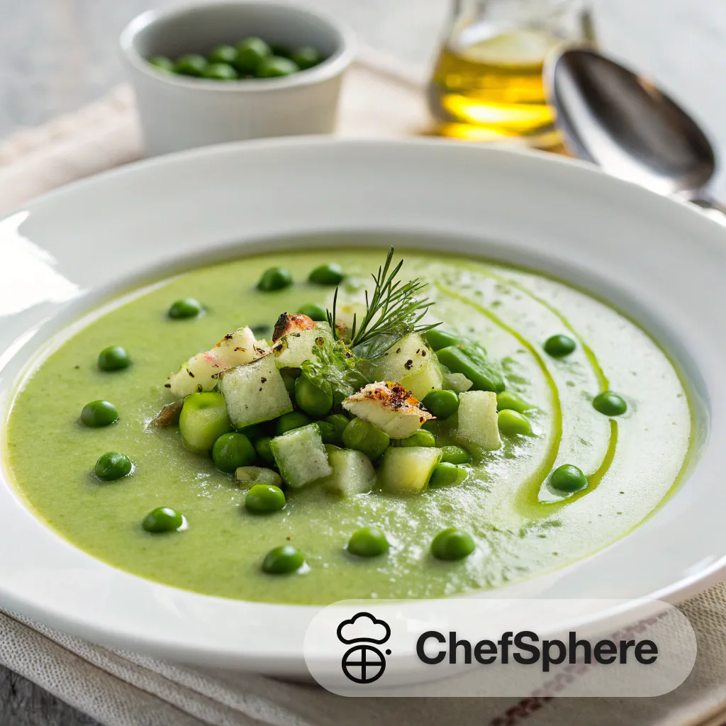 Green Pea and Cucumber Velvety Soup