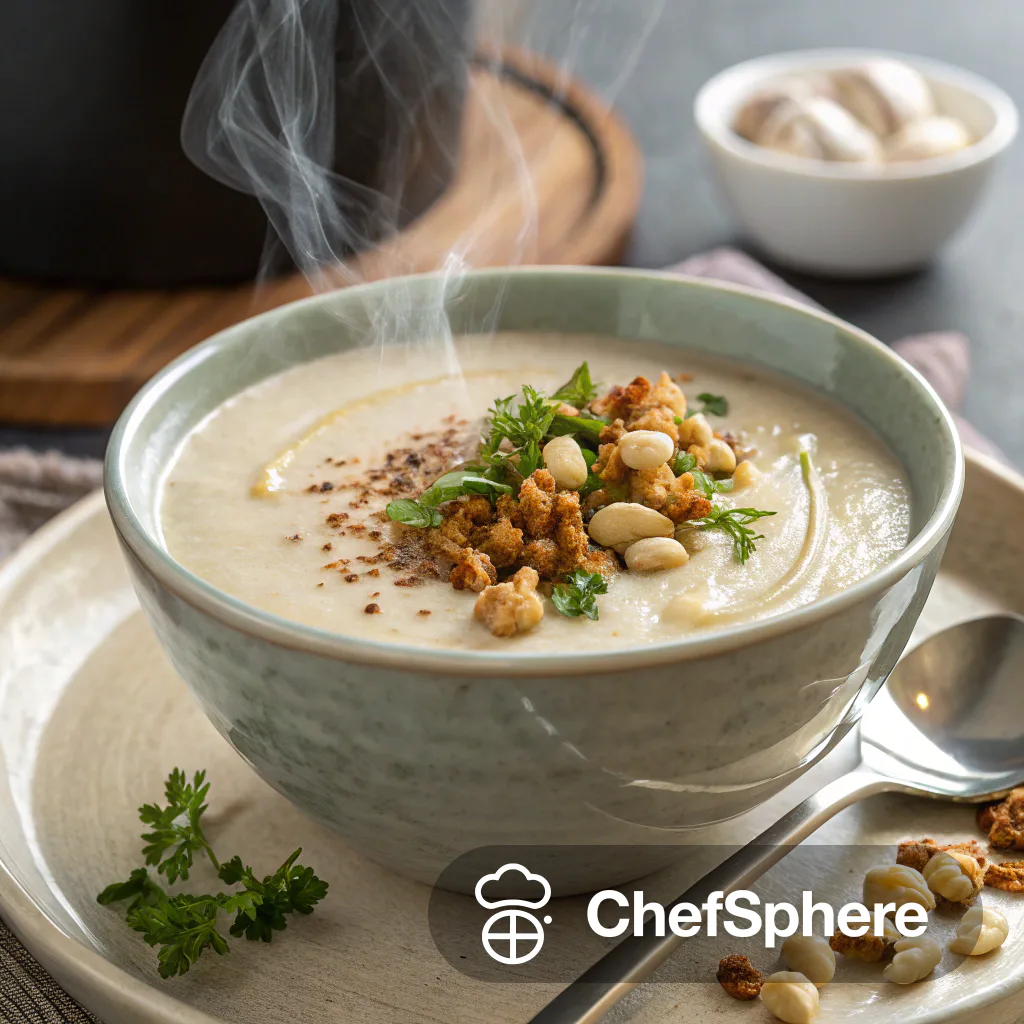 Cauliflower Cashew Buckwheat Creamy Soup