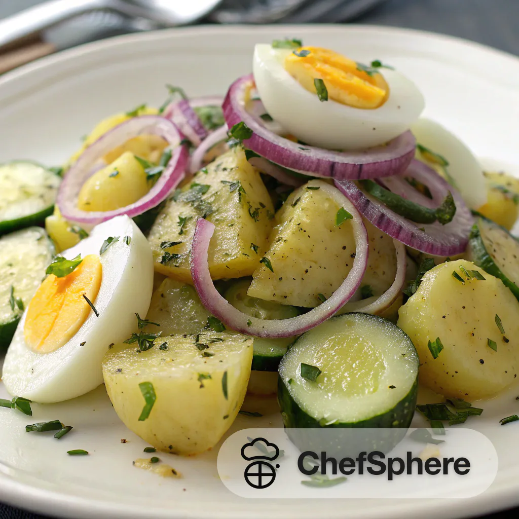 Zesty Potato Egg Salad with Zucchini