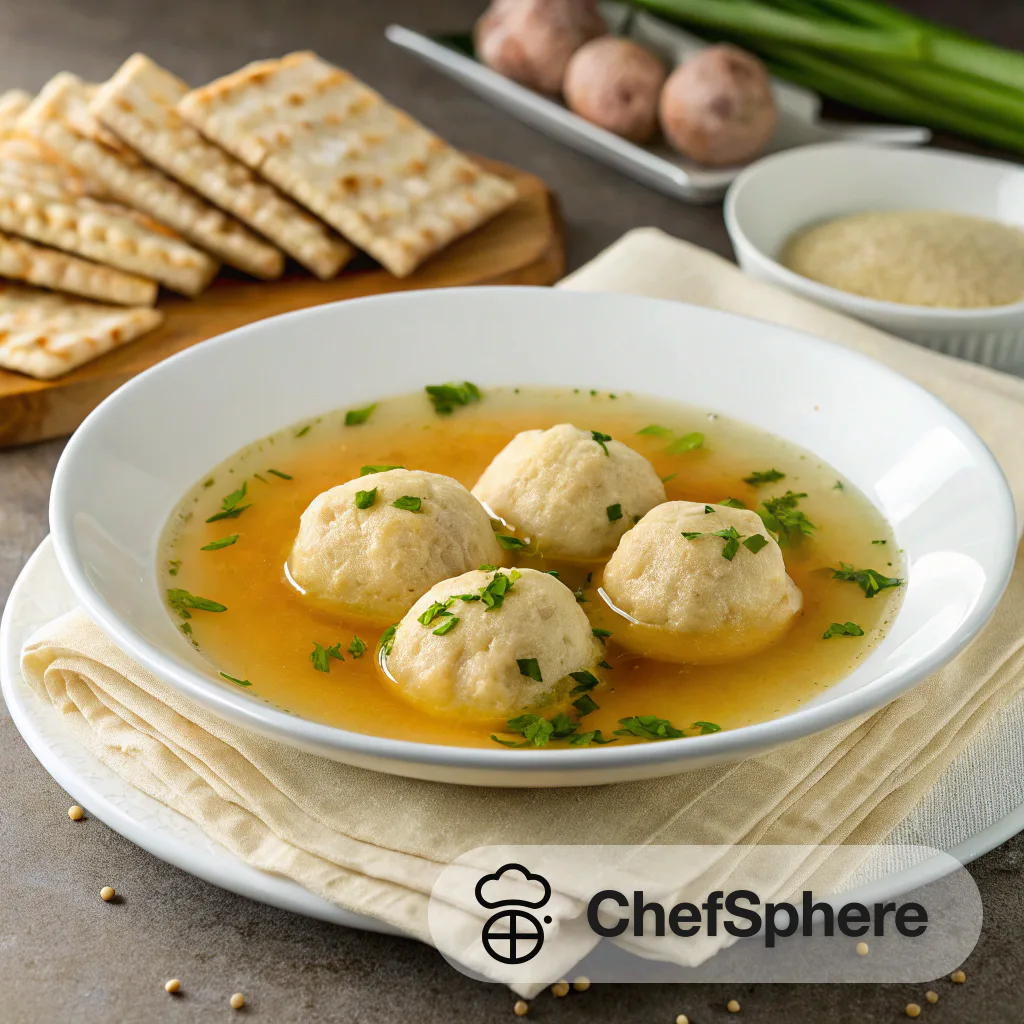 Matzoh Ball Soup with Chicken Broth