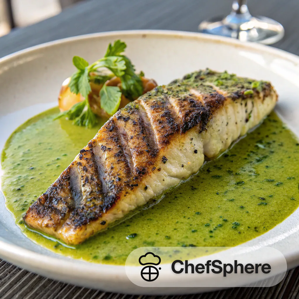 Zesty Curry Verde Grilled Black Bass