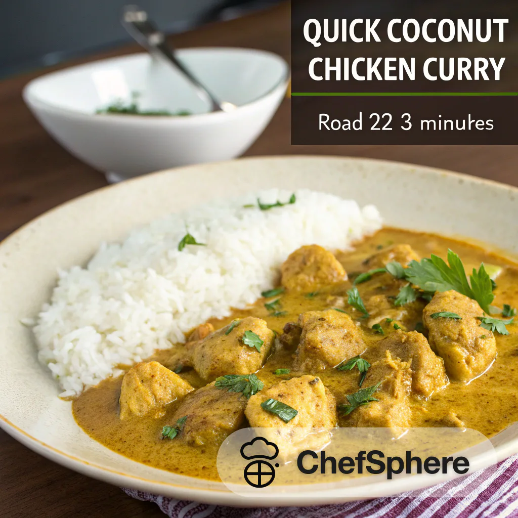 Quick Coconut Chicken Curry in 22