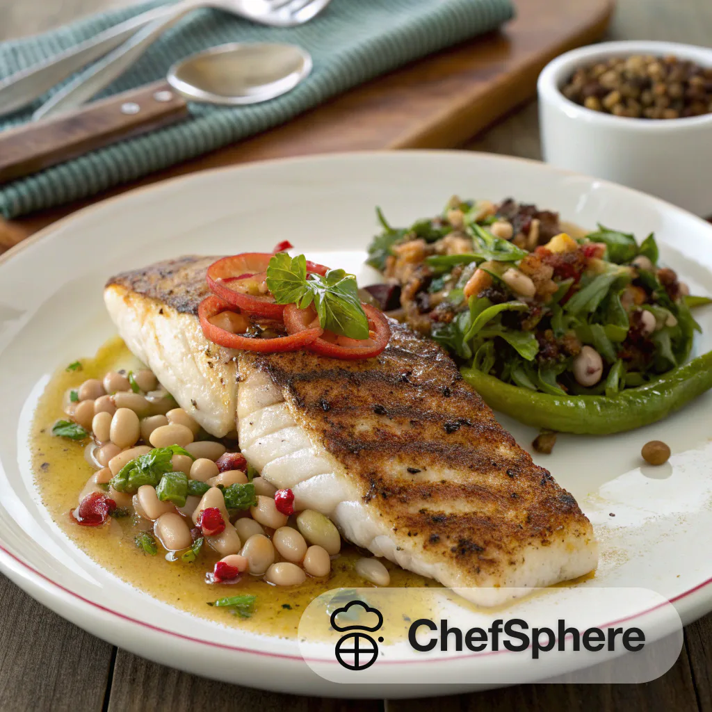 Spicy Snapper with Charred Bean Salad