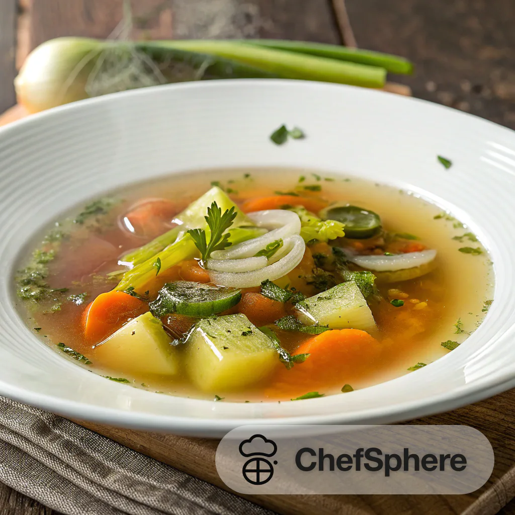 Fresh Vegetable Broth Soup