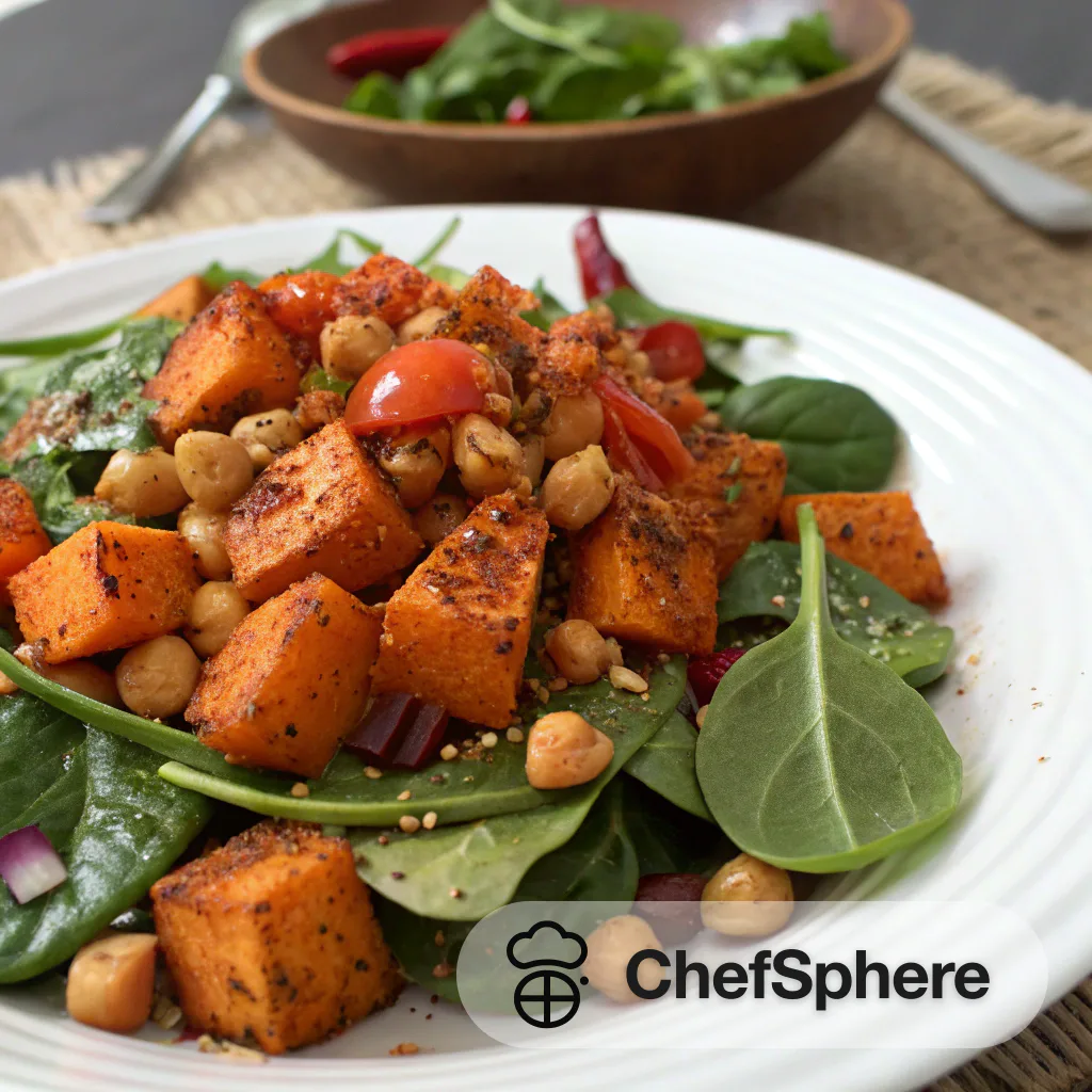 Spiced Sweet Potato Salad with Greens