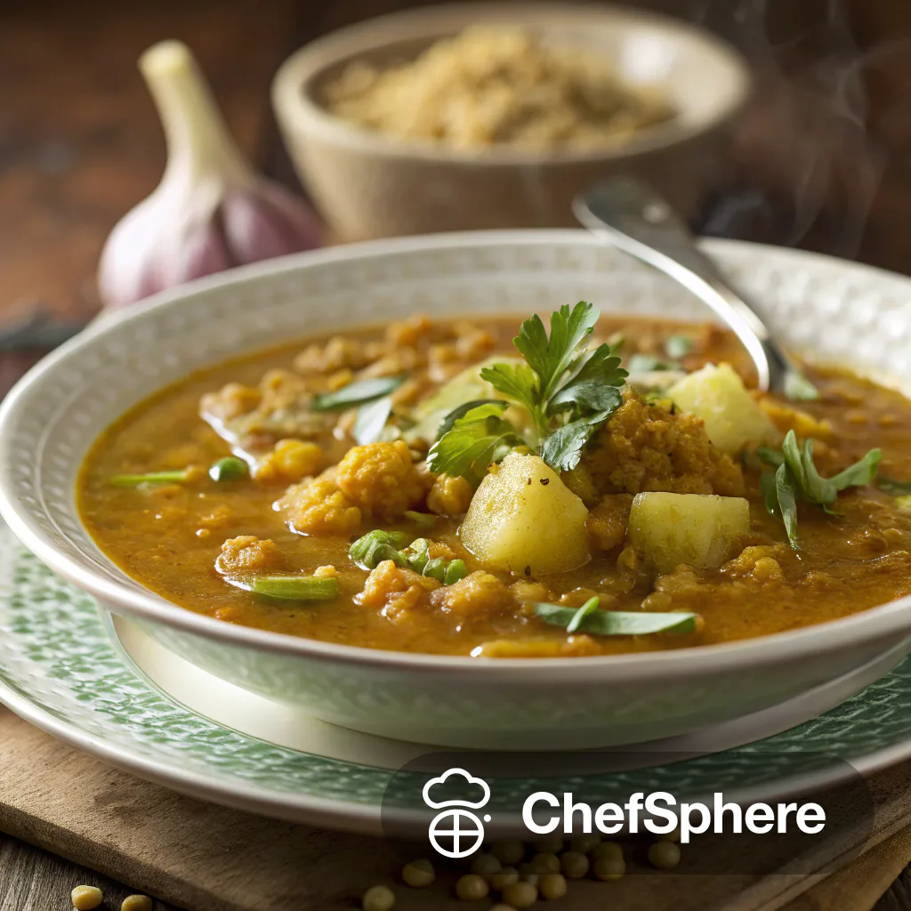 Lentil Potato Cauliflower Curry Soup