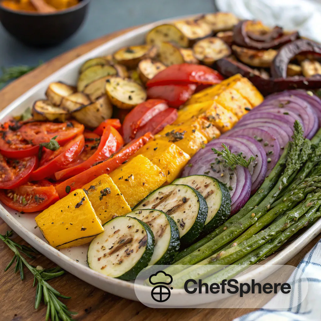 Colorful Summer Veggie Roast Platter
