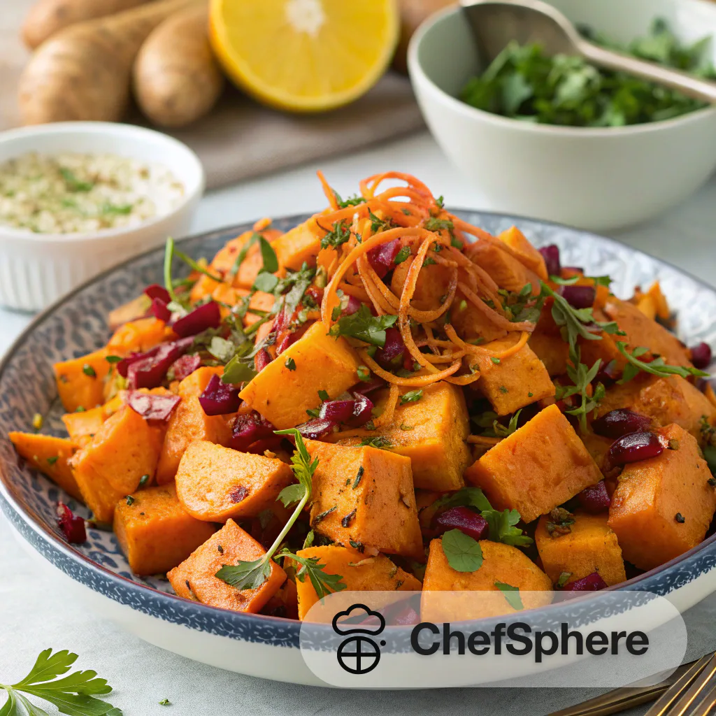 Moroccan-inspired Zesty Sweet Potato Salad