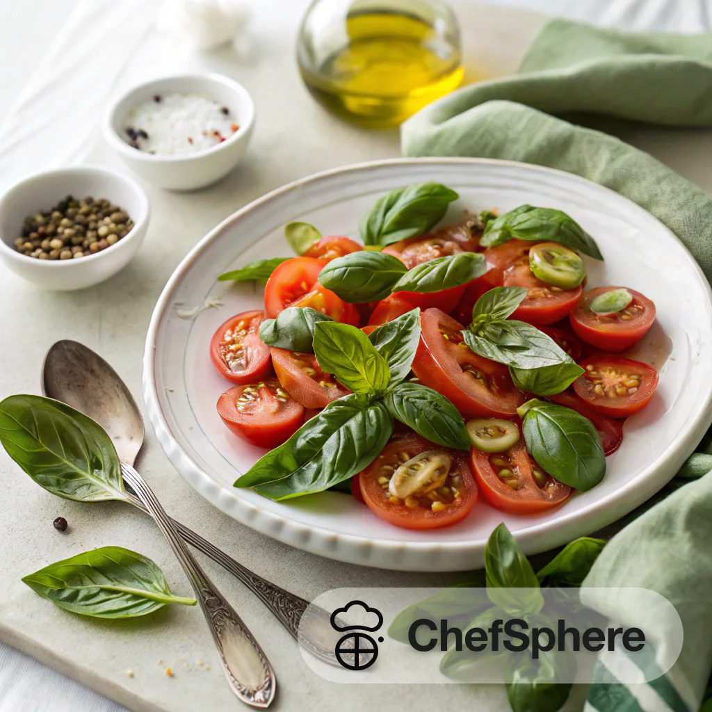 Basil Tomato Summer Salad Burst