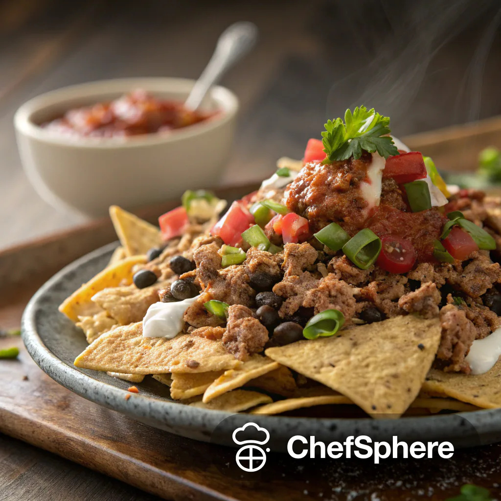 Turkey Bean Salsa Loaded Nachos