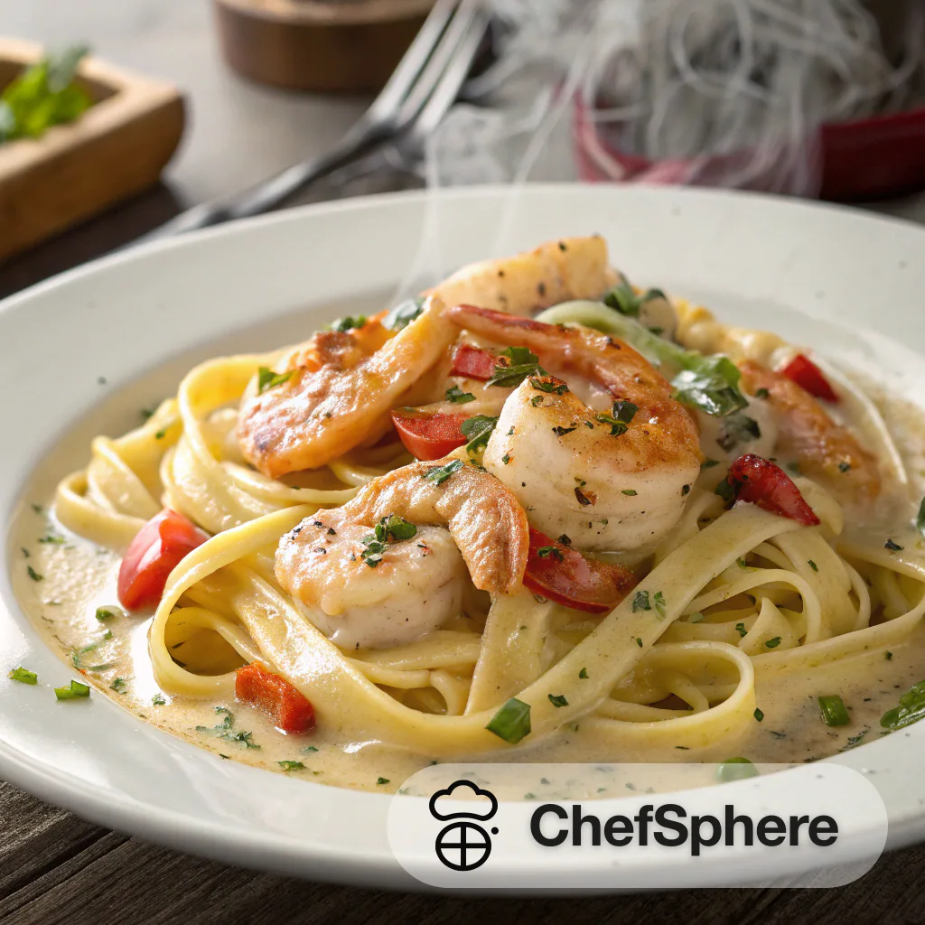 Cajun Seafood Pasta with Cream Sauce