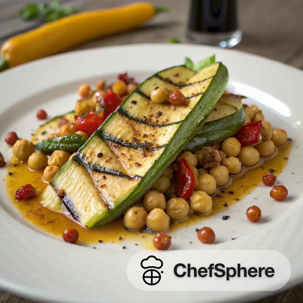 Savory Grilled Squash with Chickpeas