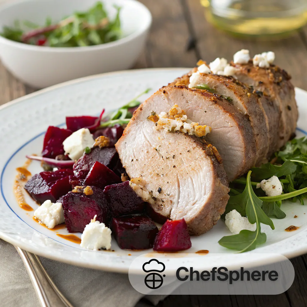 Zesty Roast Pork with Beet Salad