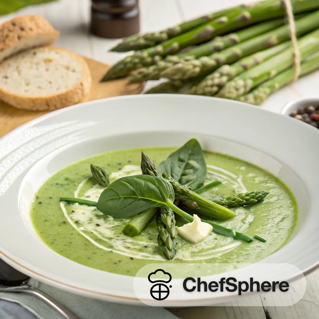 Creamy Asparagus Spinach Soup