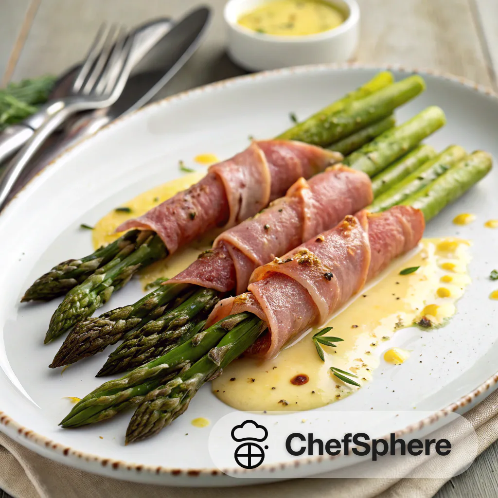 Prosciutto-Wrapped Asparagus with Tangy Mustard