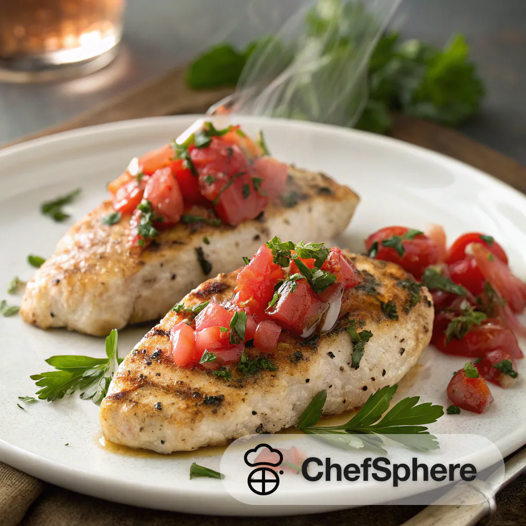 Herb Chicken Cutlets with Tomato Relish