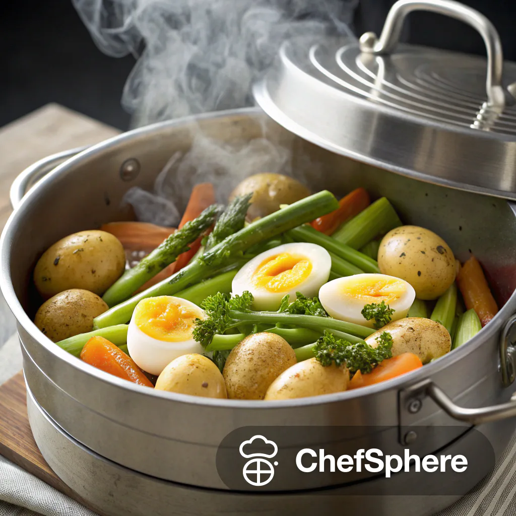Seasonal Vegetable Medley in Steamer Bowl