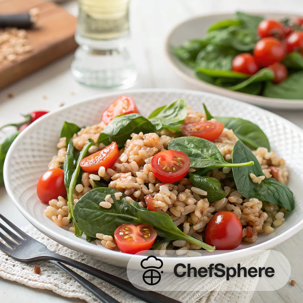 Spinach & Tomato Brown Rice Salad