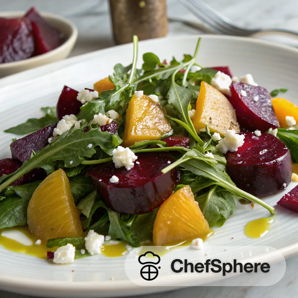 Tangy Beet Salad with Fresh Greens