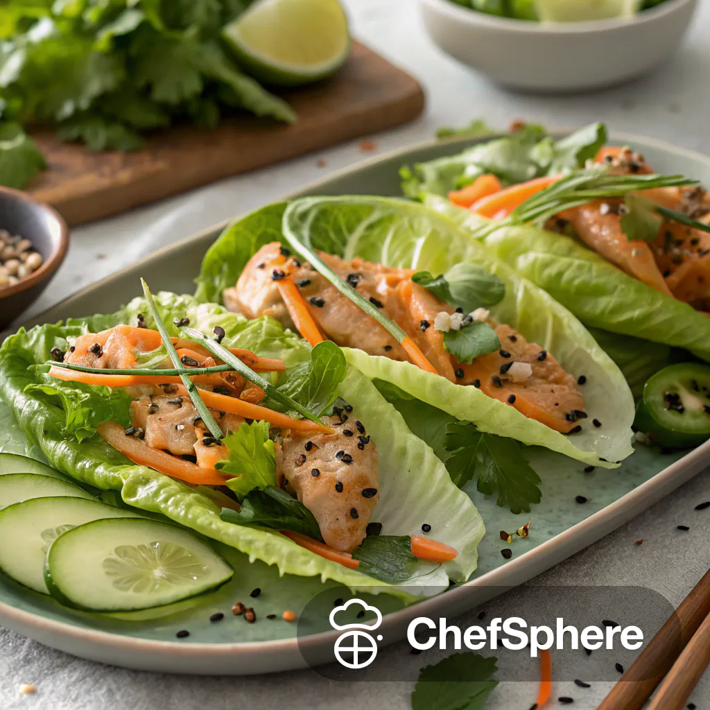 Smoked Trout Lettuce Herb Wraps