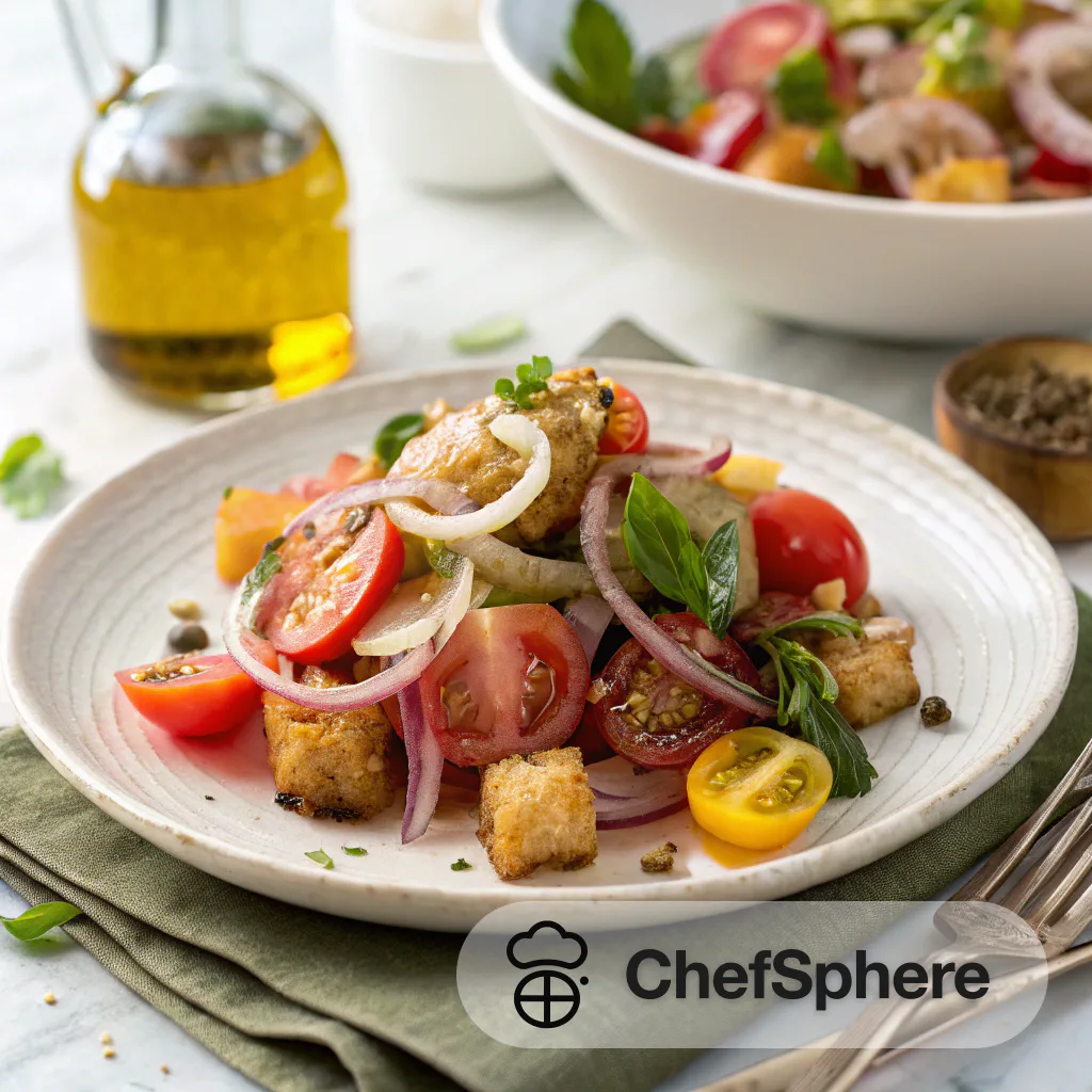 Tangy Shallot Panzanella Salad Recipe
