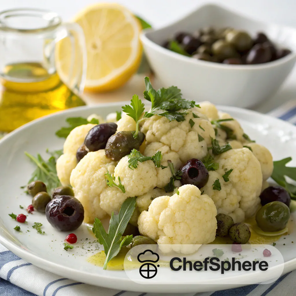 Tangy Cauliflower Salad with Olives