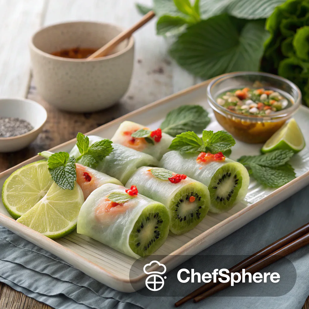 Kiwifruit and Veggie Summer Rolls