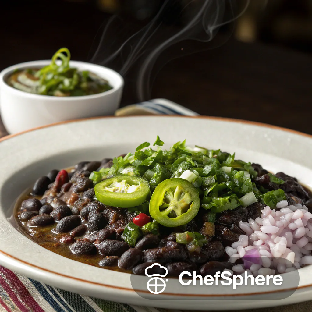 Spicy Green Chili Black Beans