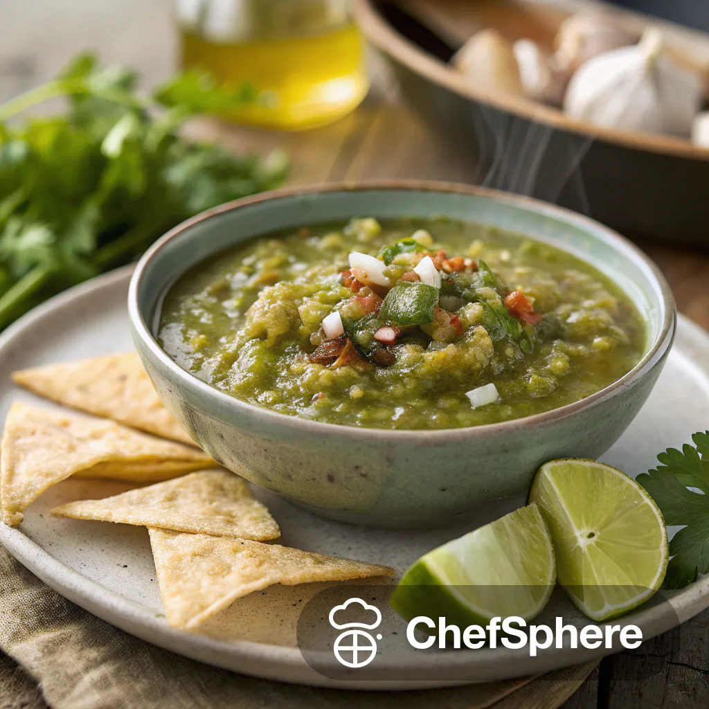 Tangy Roasted Tomatillo Green Salsa Recipe