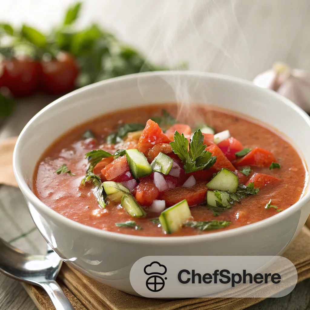 Herbed Cold Tomato Veggie Soup