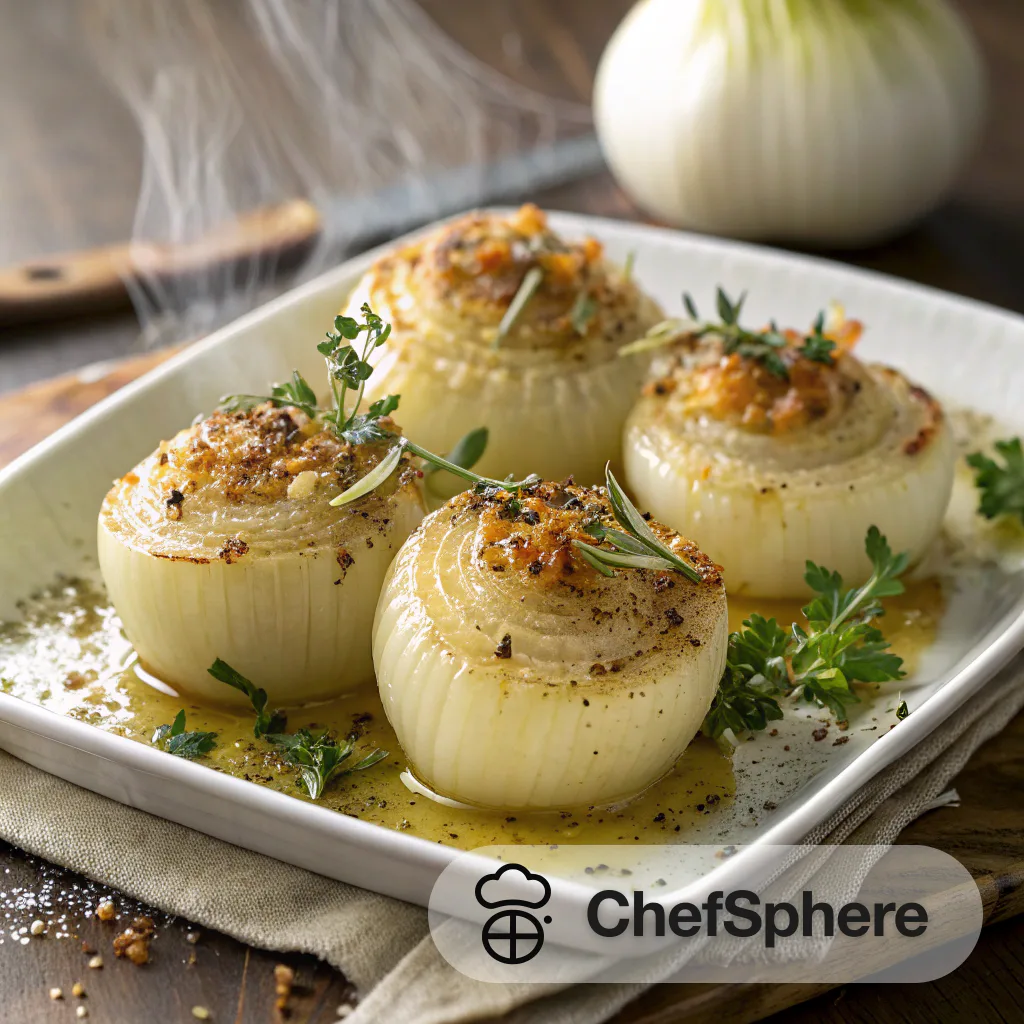 Italian Baked Onions with Mediterranean Herbs