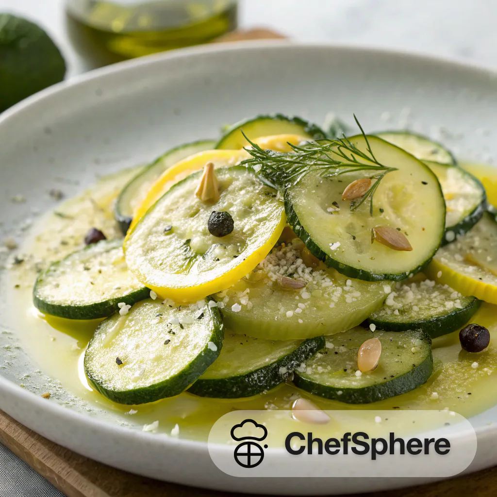 Lemon Olive Poached Zucchini