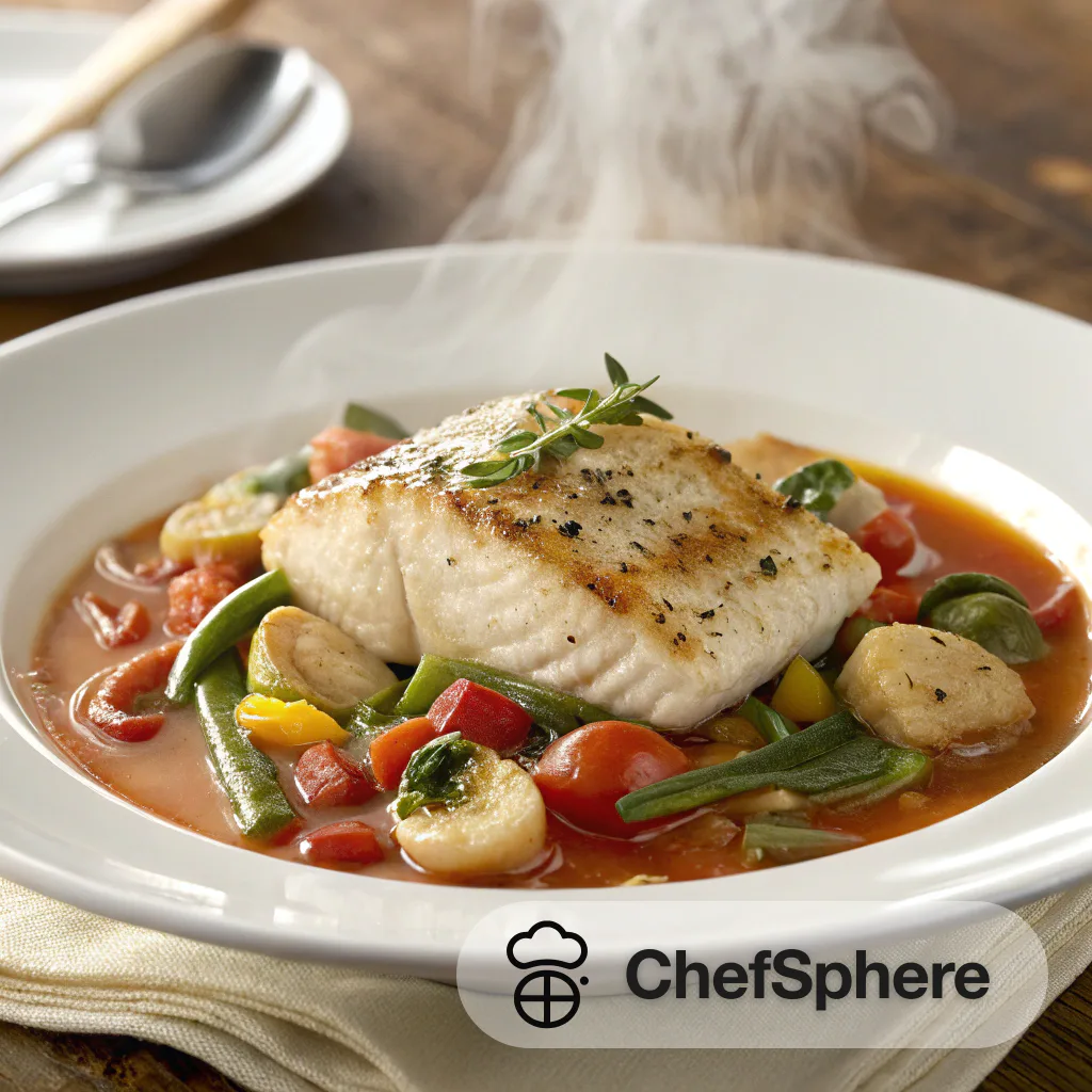 Seafood Veggie Medley in Aromatic Broth