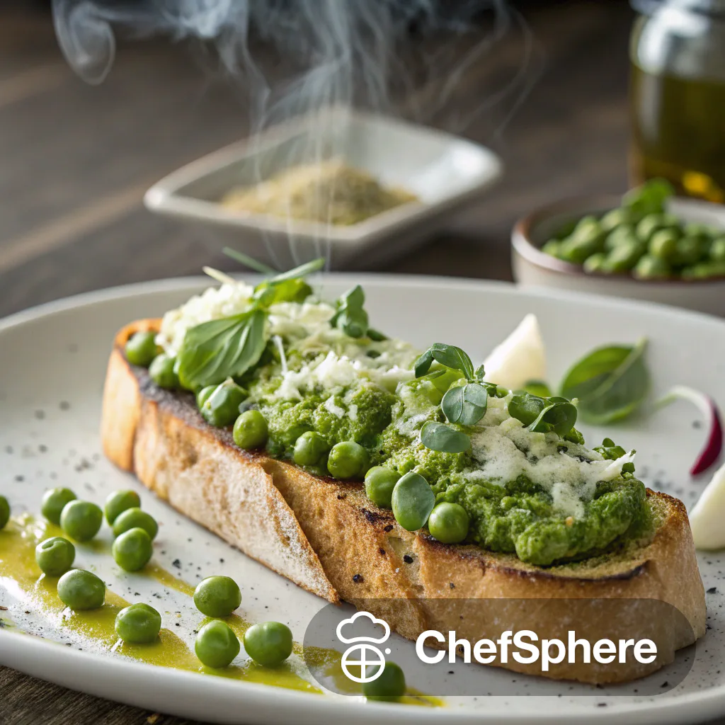 Minty Pea Parmesan Toast: Flavorful Appetizer