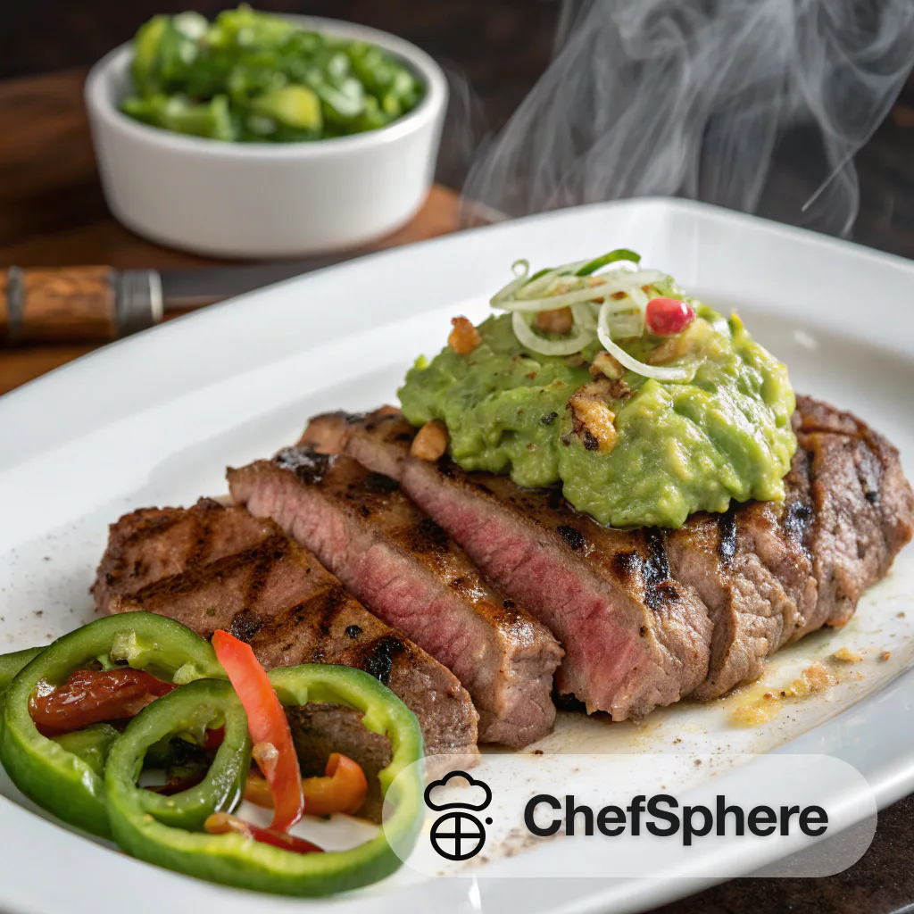 Sizzling Steak with Creamy Avocado Salsa