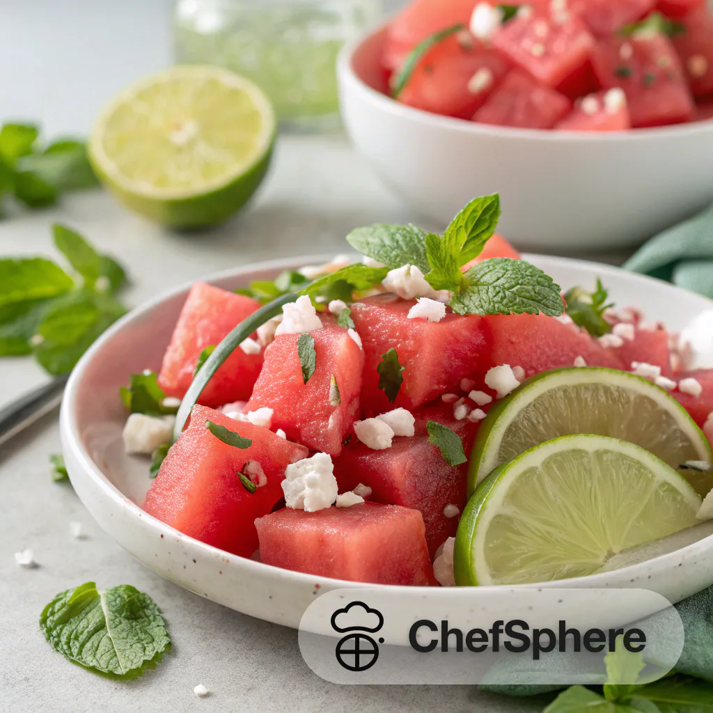 Watermelon Tequila Lime Salad