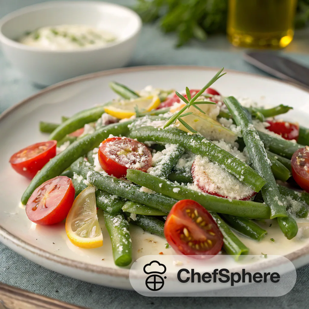 Tangy Buttermilk Green Bean Tomato Salad