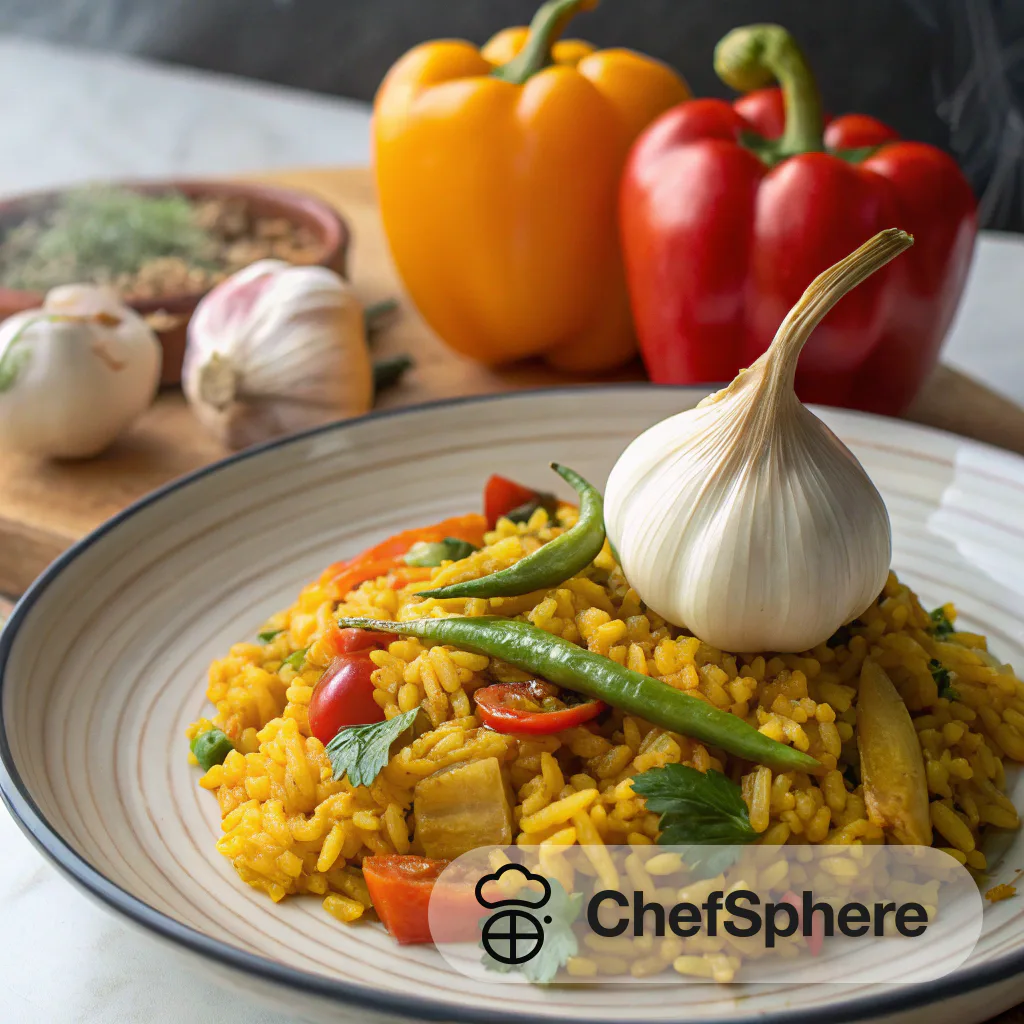 Saffron Vegetable Paella: A Vegan Twist